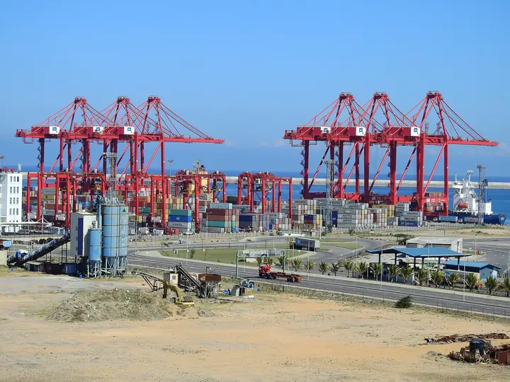 Gantry cranes at Colombo harbour