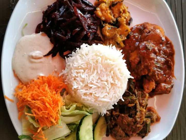 Sri Lankan rice and curry