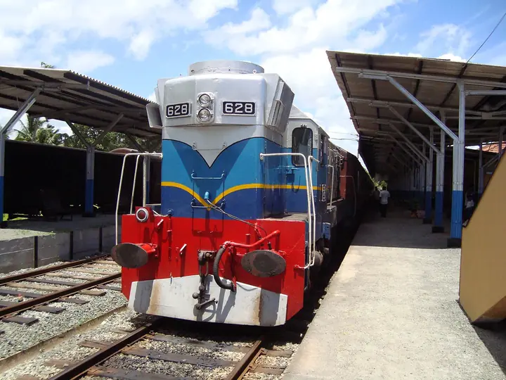 Train at Matara railway station